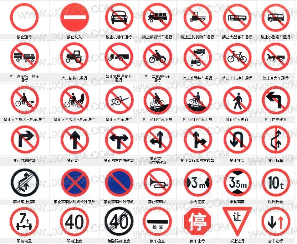 知道马路上常见的标志 马路上的标志图图片下载 我们.