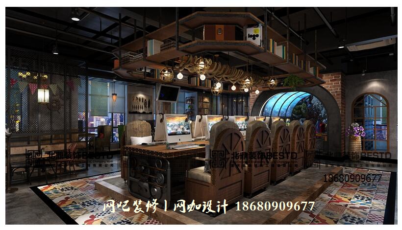 石家庄网吧装修网吧效果图设计