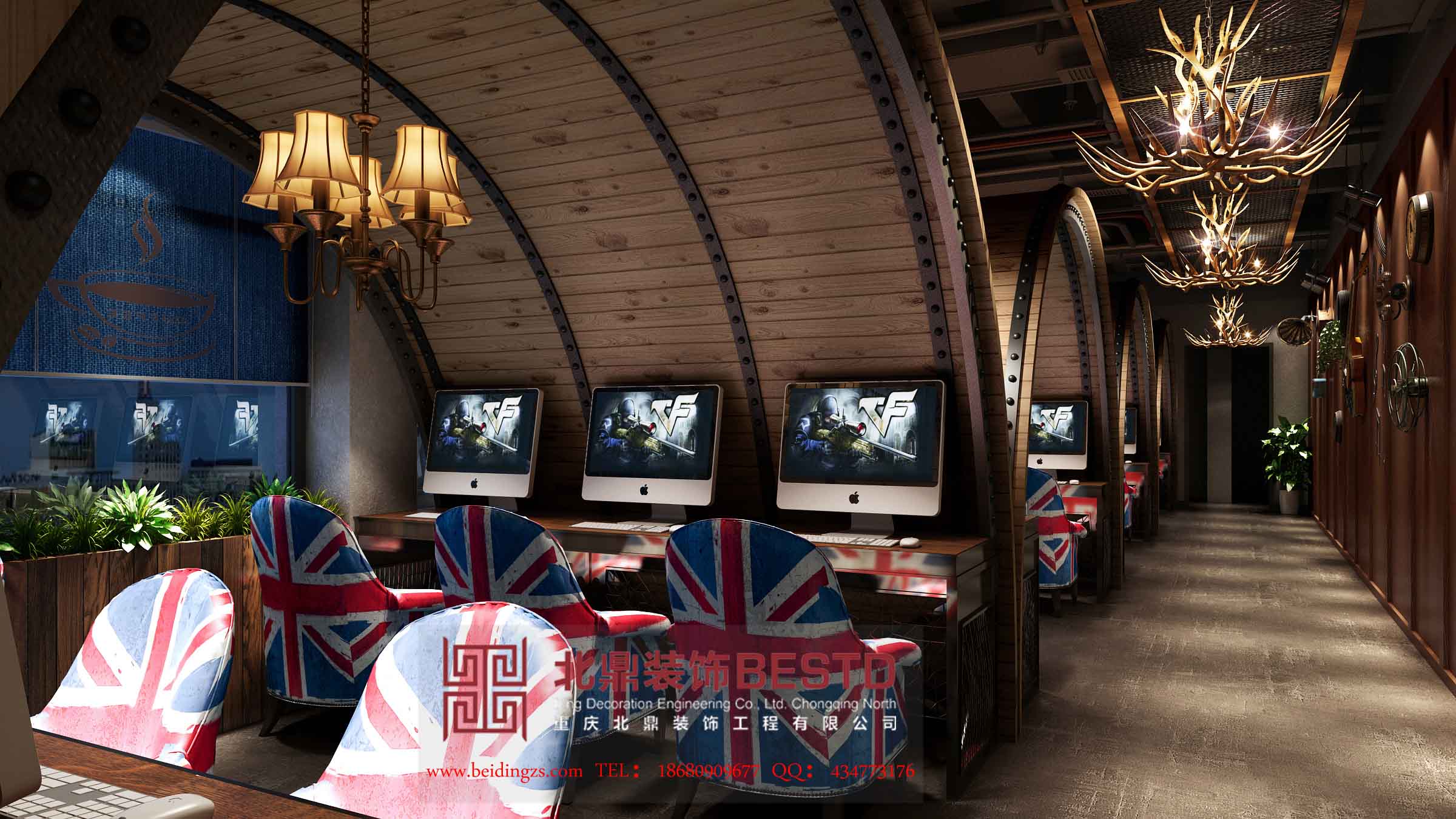 四川成都装饰装修公司?北鼎、网咖\/餐厅装饰