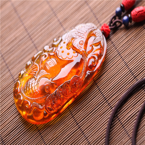 百年印象 天然琥珀蜜蜡雕件挂件 凝住你的美 -