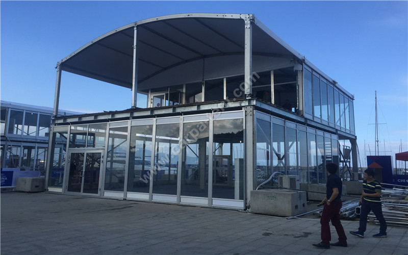 专业高端豪华玻璃膜墙体双层篷房设计生产销售