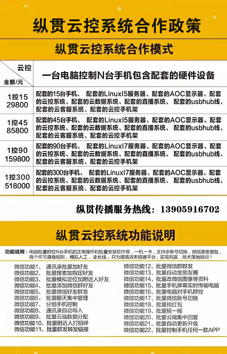 纵贯群控系统8合作模式 纵贯群控系统8合作模式