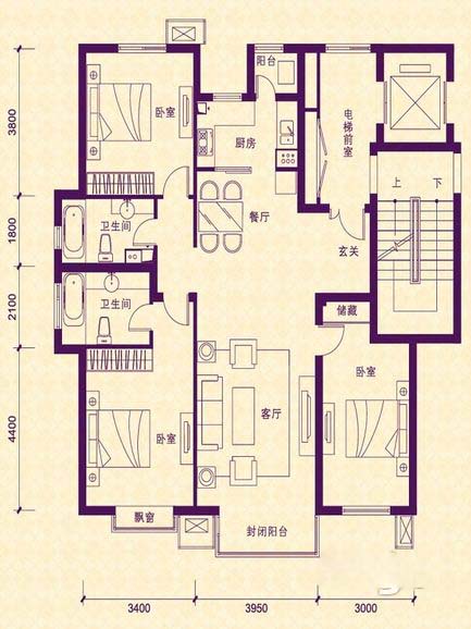 户型图:1室1厅1卫1厨   平谷首城汇景湾是真的吗 :  户型图:2室2厅