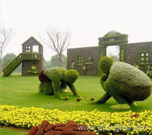 仿真植物雕塑批发 公园绿雕制作厂家