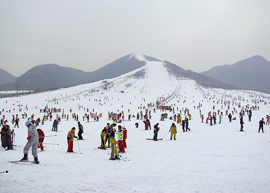 神农滑雪场这里人工造雪可达120天,雪厚1米左右.雪质优良.