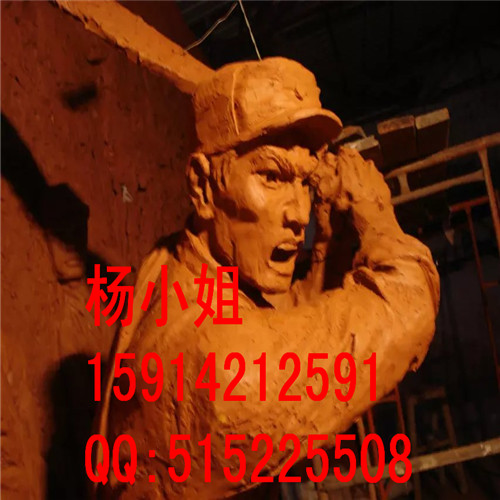 玻璃钢厂家定做仿铜红军八路军抗战打仗雕塑公