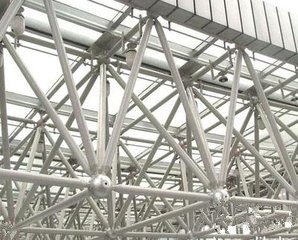 专业加工青岛网架钢结构网架设计安装加油站网架现场施工