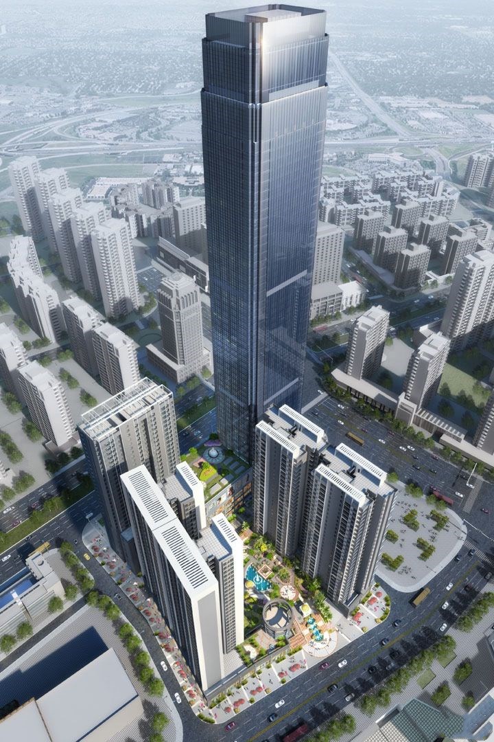 诚杰壹中心a栋写字楼253米,惠阳地标新高度 .