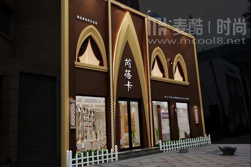 专业美容美发店门头怎么设计 大气 又高档