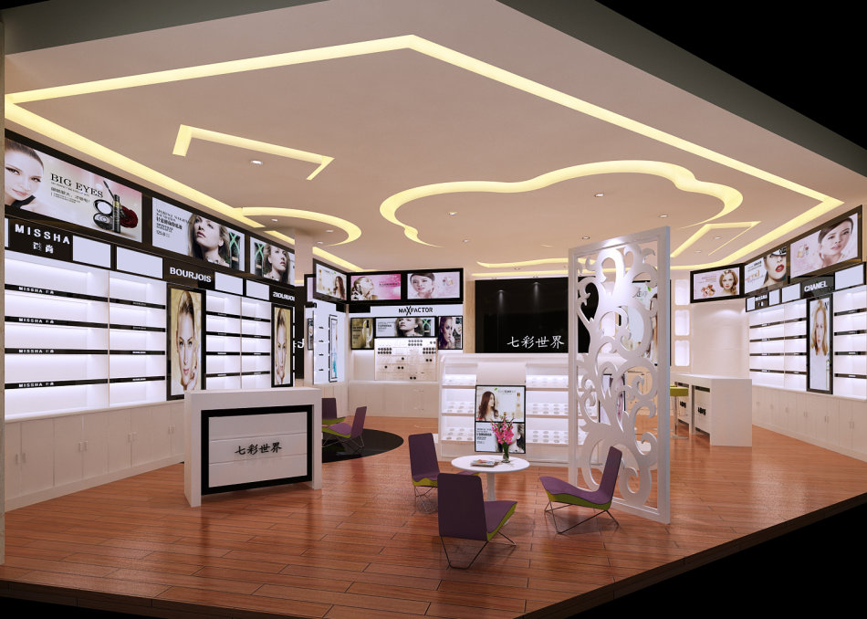 南京化妆品店门面装修图展示