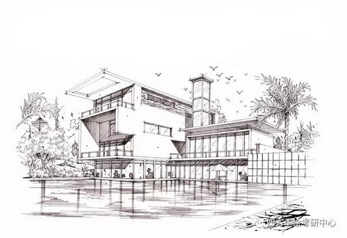 建筑手绘 黑白 (4)