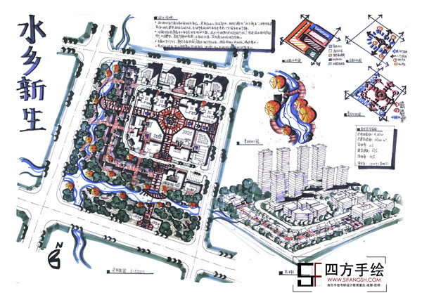 重庆大学城市规划考研快题培训四方手绘值得选