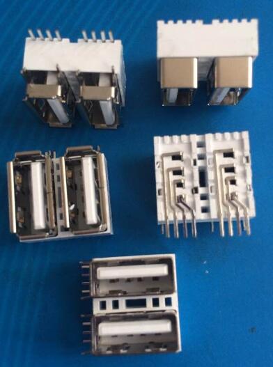 双层USB AF侧插母座丨短体10.0usb双层侧插