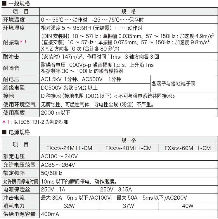 三菱plc-fx3ga系列