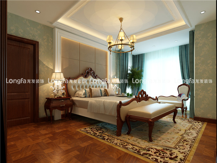 龙发装饰|天津滨海新区(塘沽)融公馆欧式跃层案