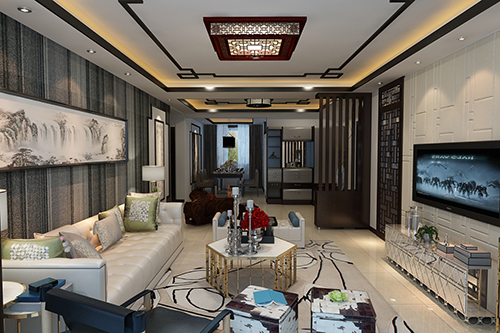天津现代中式风格设计装修,天津拓者装饰设计