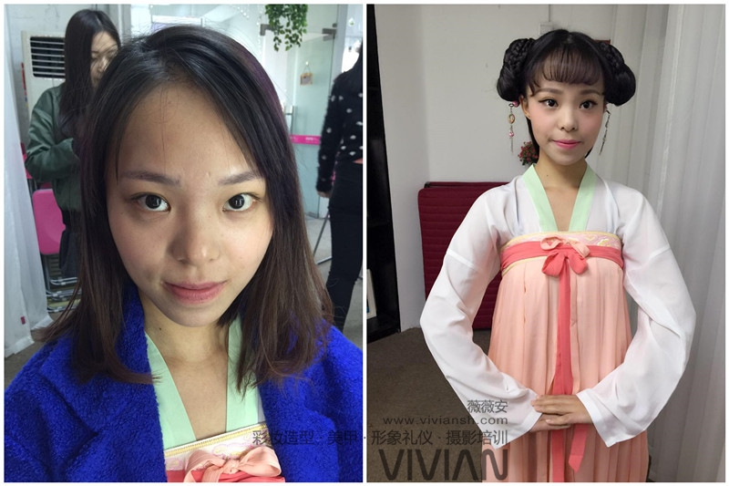 上海明星化妆造型职业培训学校 影视妆造型培训 新娘造型培训 包教会 免复修