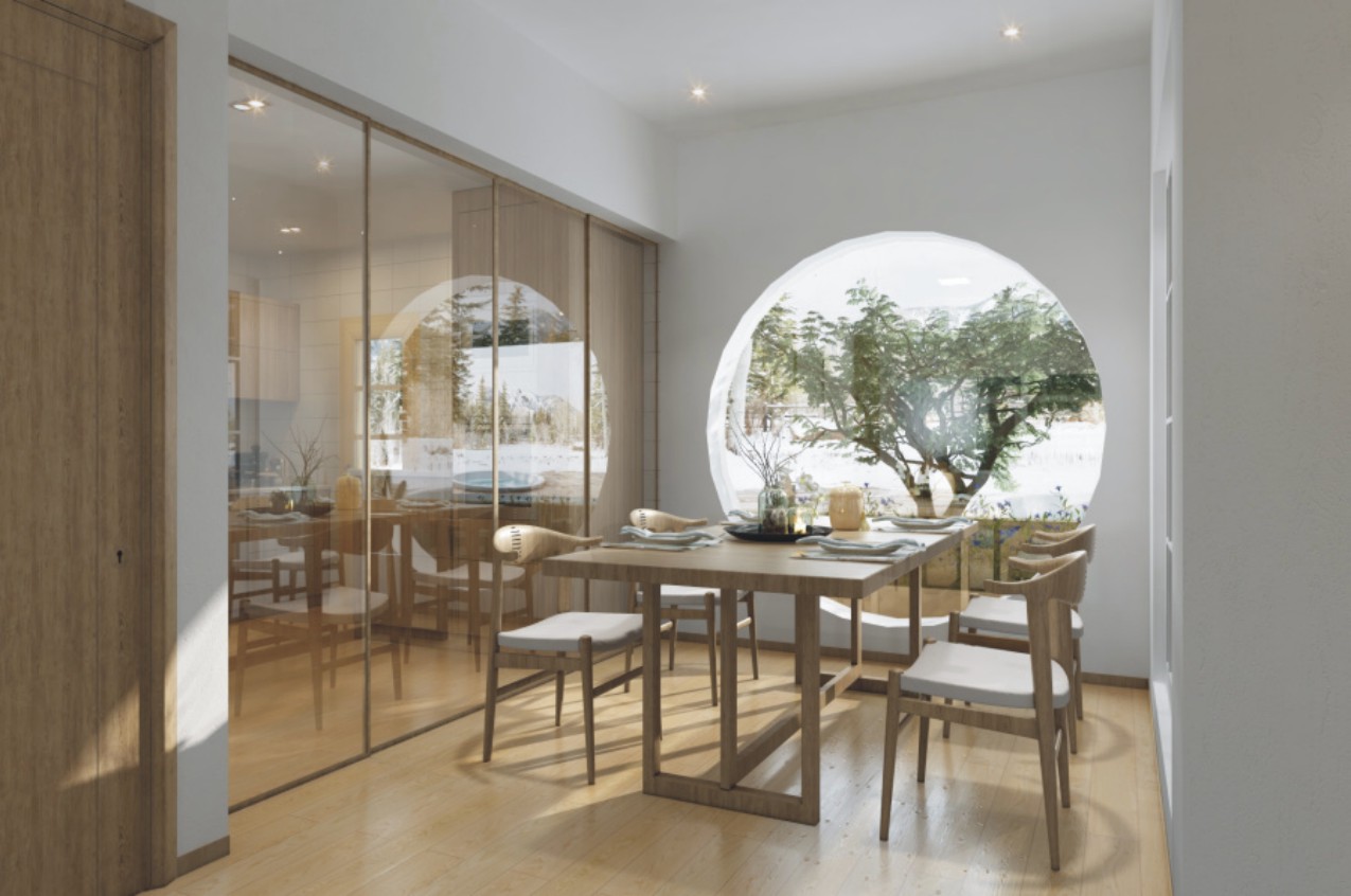 两室一厅带有禅意的装修效果图 - 播视网