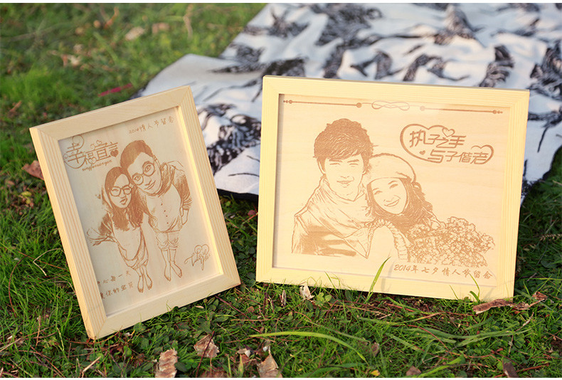 木制品上如何雕刻照片? 创意工艺品激光雕刻厂