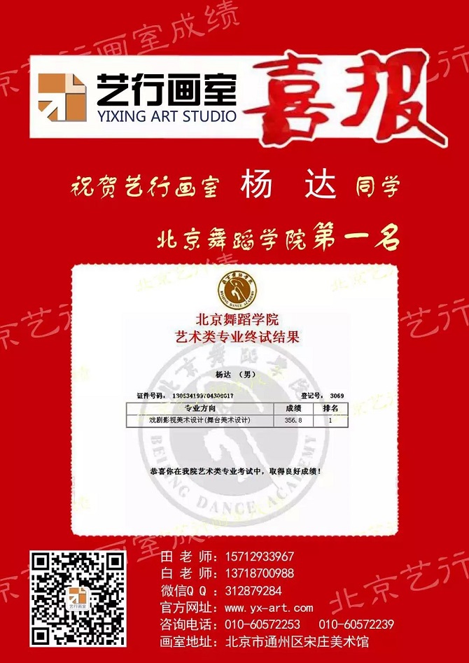 北京艺行画室与杭州老鹰画室成绩过关比例高