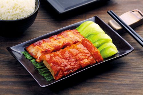 脆皮烧鸭叉烧饭