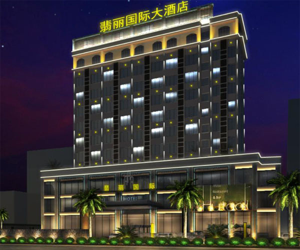 广州广东白云区石井翡丽大酒店亮化工程全程由夜鹰照明厂家打造欢迎
