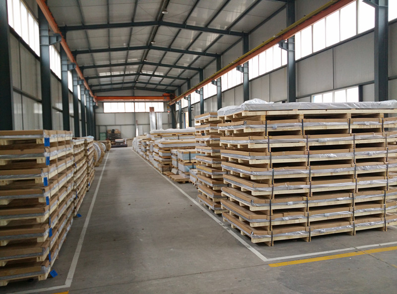 山东橘皮花纹铝板 仓库