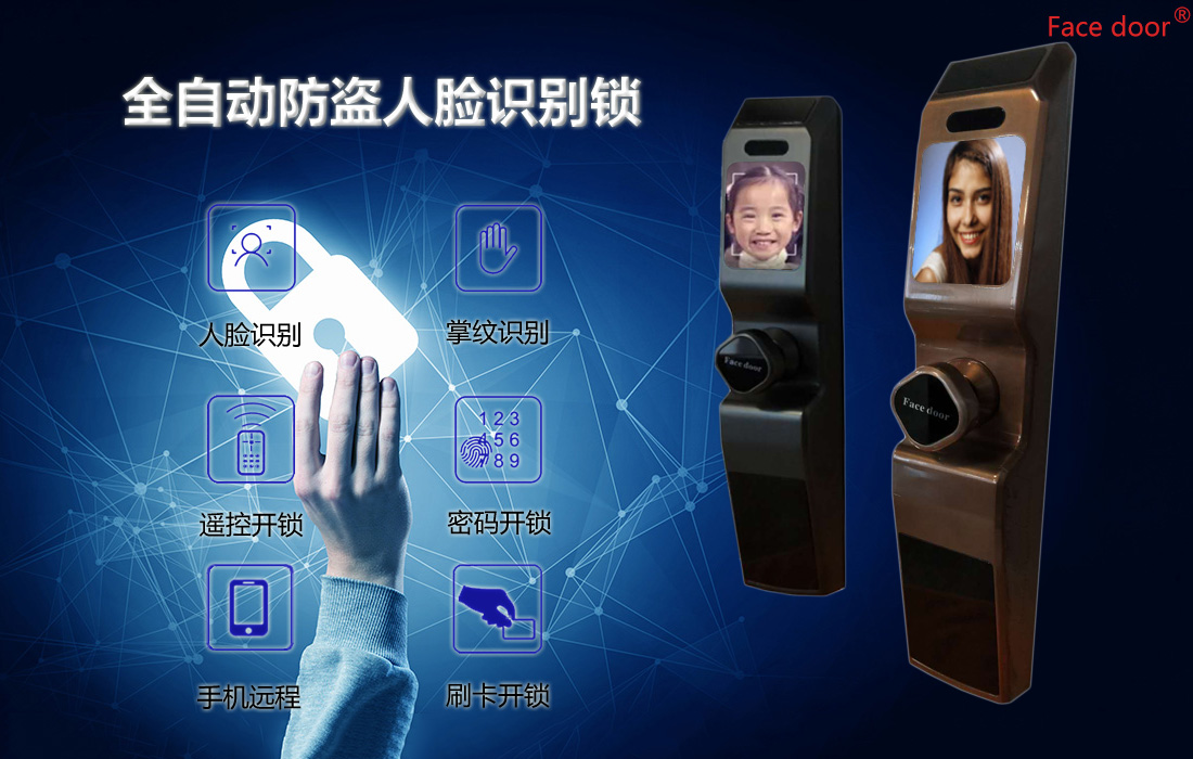 face door全自动防盗人脸识别锁fd-02