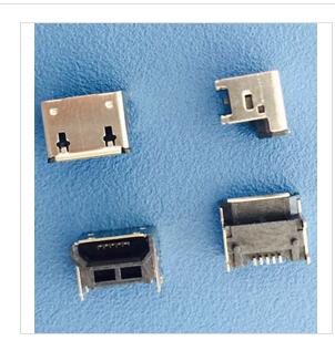 加高micro usb插座5p加高2.0四腳插板 卷邊micro母座