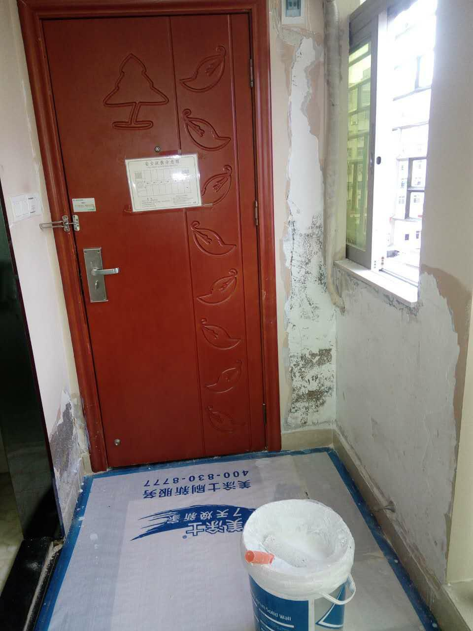 五 旧房翻新对比照片 龙岗格林贝壳酒店墙面问题解决刷新施工前后对比