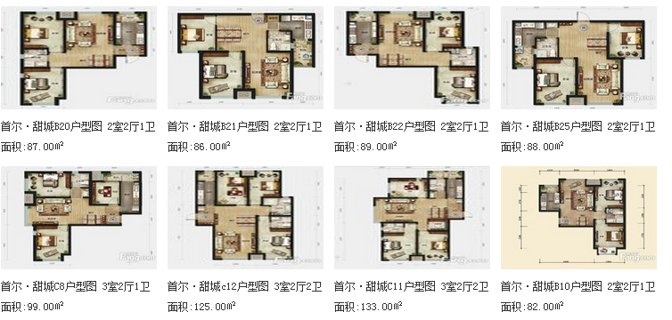 北京燕郊首尔甜城户型图