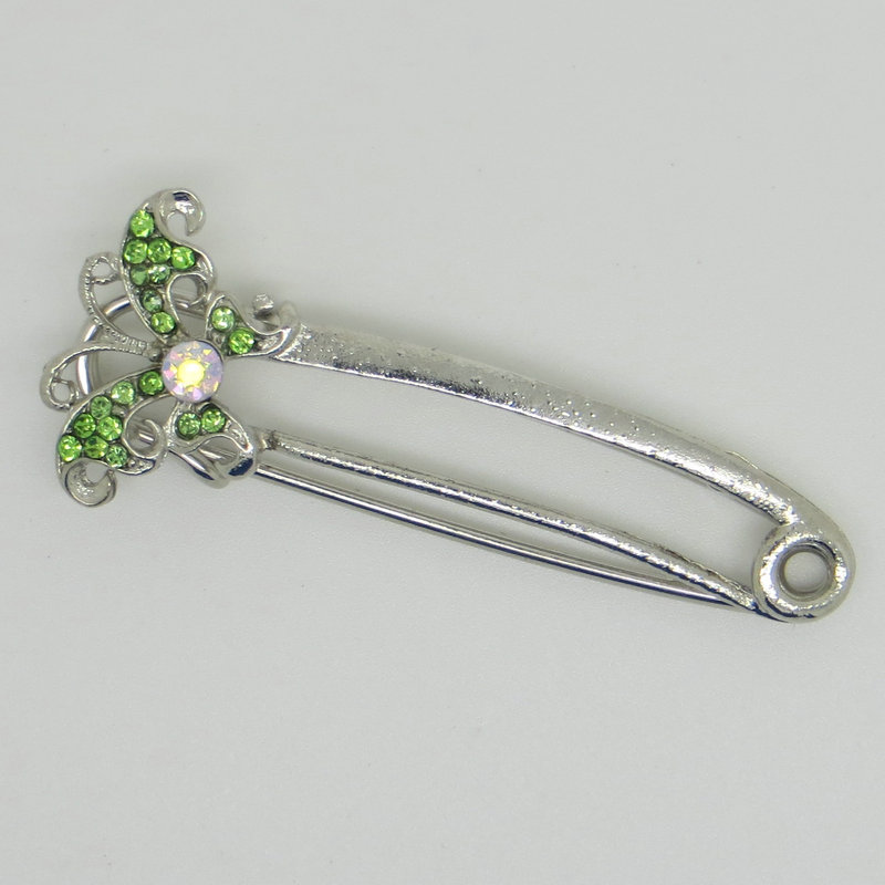 厂家供应简易胸针 镶钻装饰别针 欧美流行时尚胸针 德松五金