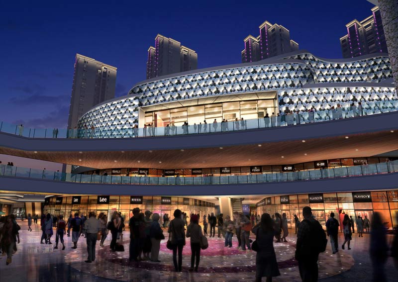 商业综合体亮化工程商业中心夜景照明商场建筑亮化设计引领亮化新风尚