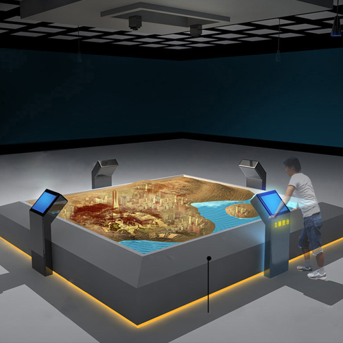 三维立体互动投影沙盘