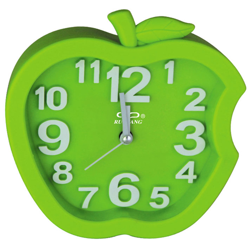 瑞王新款苹果磨砂面闹钟                  公司名称:东阳市瑞旺钟表
