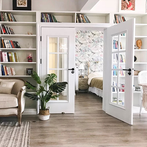 书房 白色 烤漆 双开门